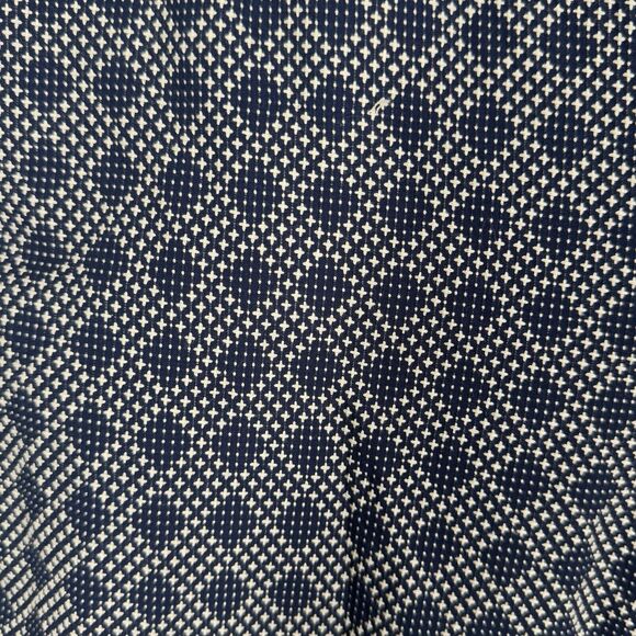 Anthro Elevenses Jumpsuit Women 2 Petite Blue White Geometric Remy Crop Wide Leg - Picture 6 of 11